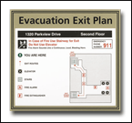 Evacuation Exit Plan Sign